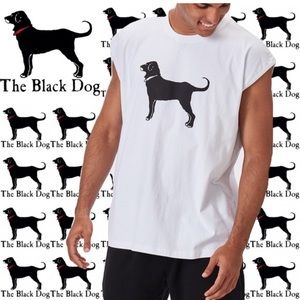 black dog t shirt